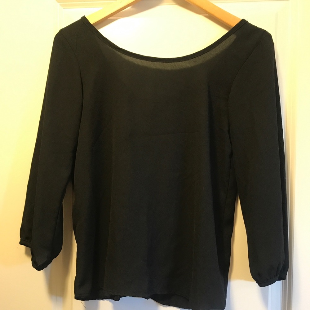 Black sheer top